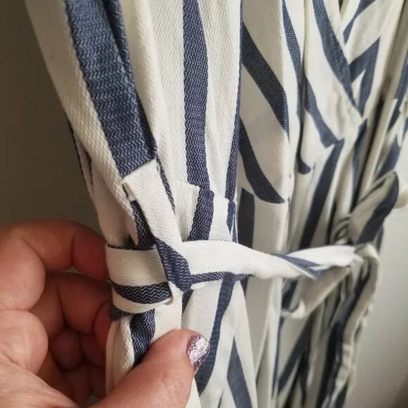 Ixia blue and white wrap tie dress - Picture 4 of 7